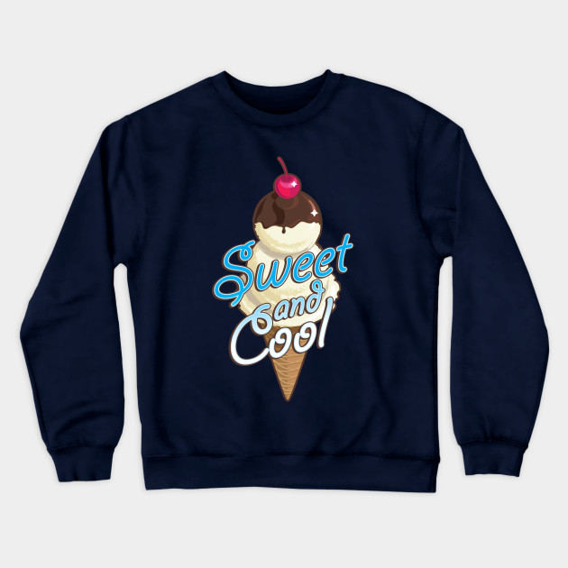 Sweet and cool ice cream cone with light blue